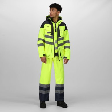 Reflexná bunda TACTICAL HI-VIS JACKET - farba: yellow/grey