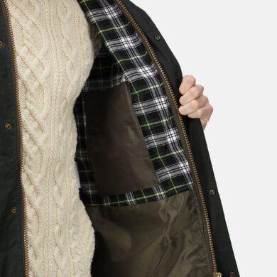 Pánska bunda BANBURY WAX JACKET - dark khaki