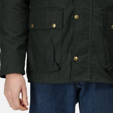 Pánska bunda BANBURY WAX JACKET - dark khaki