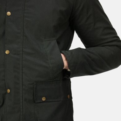 Pánska bunda BANBURY WAX JACKET - dark khaki