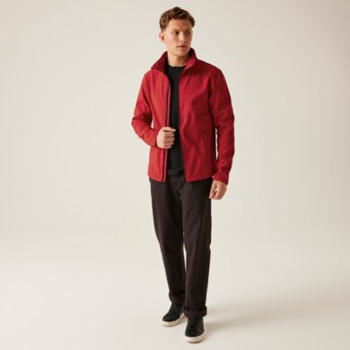 Pánska softshellová bunda ABLAZE - červená+čierna