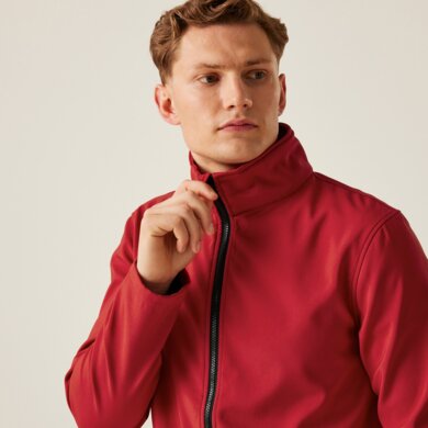 Pánska softshellová bunda ABLAZE - červená+čierna