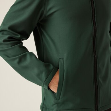 Pánska softshellová bunda ABLAZE - tmavozelená+čierna