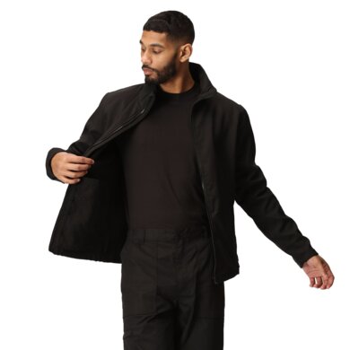 Pánska softshellová bunda ABLAZE - čierna+čierna