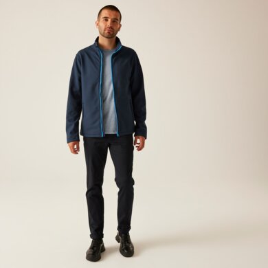 Pánska softshellová bunda ABLAZE - navy+francúzska modrá
