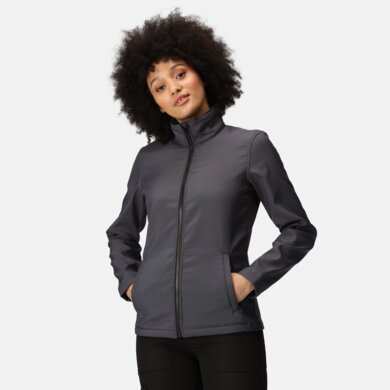 Dámska softshellová bunda ABLAZE -  tm.sivá+čierna