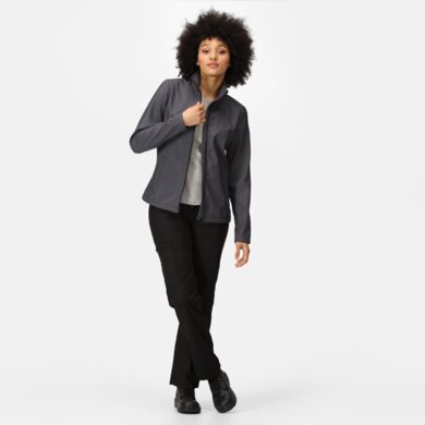 Dámska softshellová bunda ABLAZE -  tm.sivá+čierna