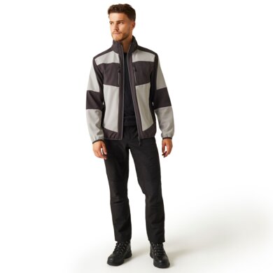 E-VOLVE 2-vrstvová softshellová bunda - sv.sivá+tm.sivá