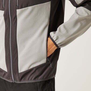 E-VOLVE 2-vrstvová softshellová bunda - sv.sivá+tm.sivá