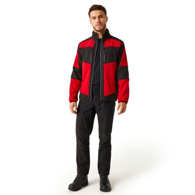 E-VOLVE 2-vrstvová softshellová bunda - červená+čierna
