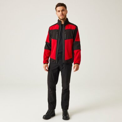 E-VOLVE 2-vrstvová softshellová bunda - červená+čierna