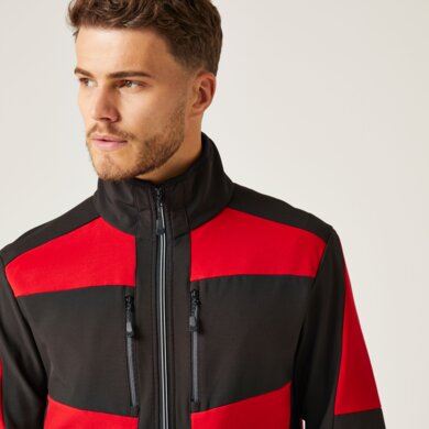 E-VOLVE 2-vrstvová softshellová bunda - červená+čierna