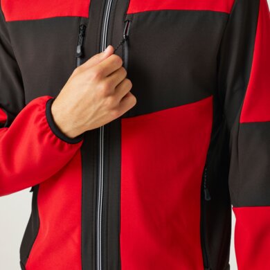 E-VOLVE 2-vrstvová softshellová bunda - červená+čierna