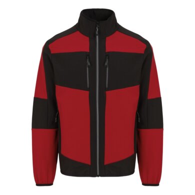 E-VOLVE 2-vrstvová softshellová bunda - červená+čierna