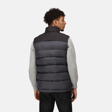 Pánska vesta VINTAGE PUFFER - seal grey/black