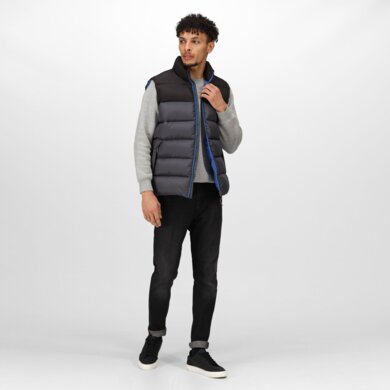 Pánska vesta VINTAGE PUFFER - seal grey/black