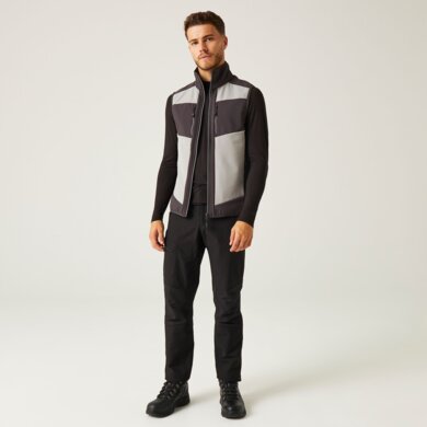 Softshellová vesta E-Volve - sv.sivá+tm.sivá