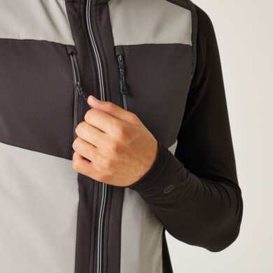 Softshellová vesta E-Volve - sv.sivá+tm.sivá