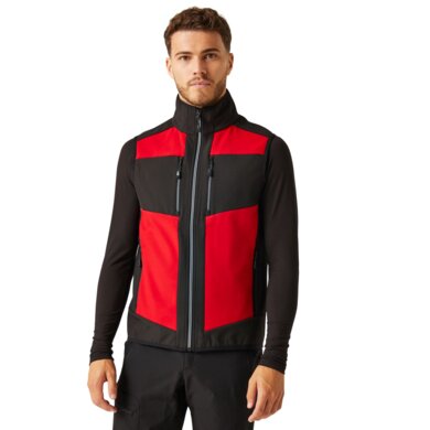 Softshellová vesta E-Volve - červená+čierna