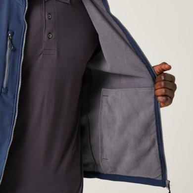 Pánska softshellová vesta NAVIGATE (2-vrstvová) - navy+sivá