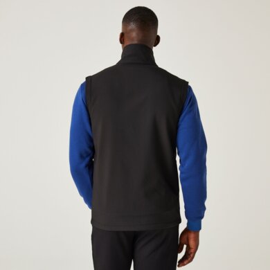 Pánska softshellová vesta NAVIGATE (2-vrstvová) - čierna+modrá