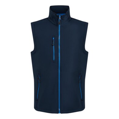 Pánska softshellová vesta NAVIGATE (2-vrstvová) - navy+francúzska modrá