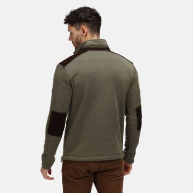 Mikina HOLBECK HALF ZIP FLEECE - tmavá khaki
