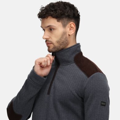 Mikina HOLBECK HALF ZIP FLEECE - navy