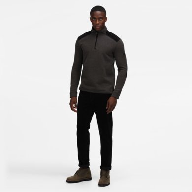 Mikina HOLBECK HALF ZIP FLEECE - čierna