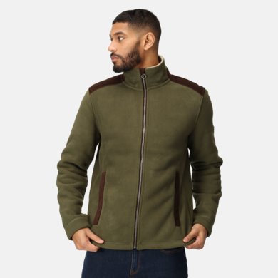 Mikina FAVERSHAM FULL ZIP FLEECE - tmavá khaki