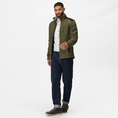 Mikina FAVERSHAM FULL ZIP FLEECE - tmavá khaki