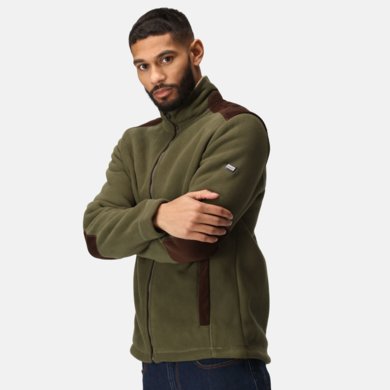 Mikina FAVERSHAM FULL ZIP FLEECE - tmavá khaki