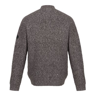 Pracovný pulóver SOLOMON ZIP-NECK KNITTED - dark grey marl