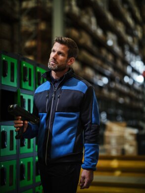 E-Volve hybrid Midlayer strečová bunda - modrá+navy