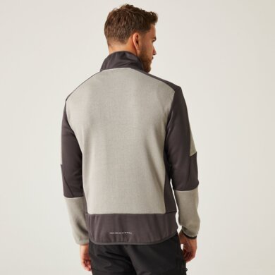 E-Volve hybrid Midlayer strečová bunda - sv.sivá+tm.sivá
