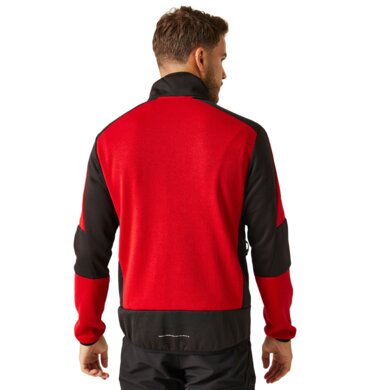 E-Volve hybrid Midlayer strečová bunda - červená+čierna