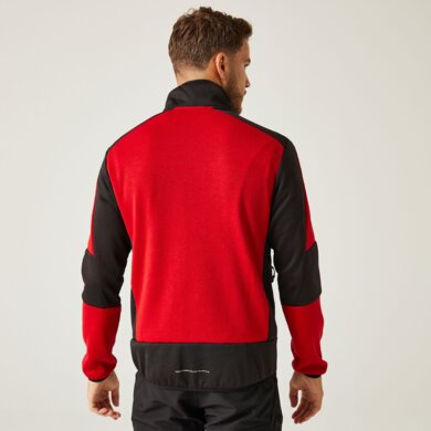 E-Volve hybrid Midlayer strečová bunda - červená+čierna