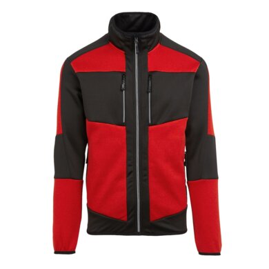 E-Volve hybrid Midlayer strečová bunda - červená+čierna