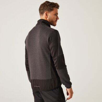 E-Volve hybrid Midlayer strečová bunda - tm.sivá+čierna