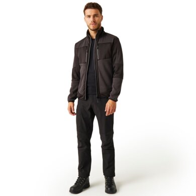 E-Volve hybrid Midlayer strečová bunda - tm.sivá+čierna