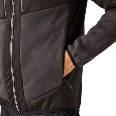 E-Volve hybrid Midlayer strečová bunda - tm.sivá+čierna