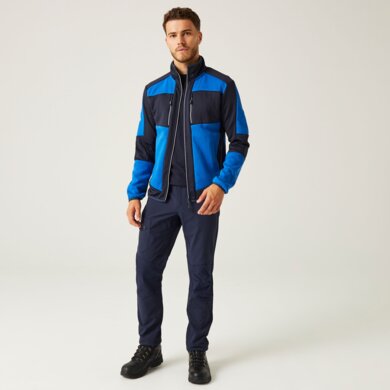 E-Volve hybrid Midlayer strečová bunda - modrá+navy