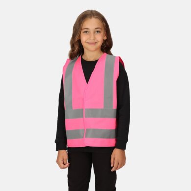 Detská reflexná vesta PRO HIS-VIS JUNIOR - fluro pink