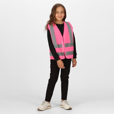 Detská reflexná vesta PRO HIS-VIS JUNIOR - fluro pink