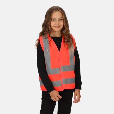 Detská reflexná vesta PRO HIS-VIS JUNIOR - fluro red