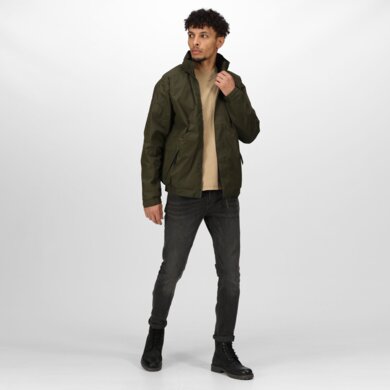 Bunda DOVER BOMBER - pánska -  dark khaki/black