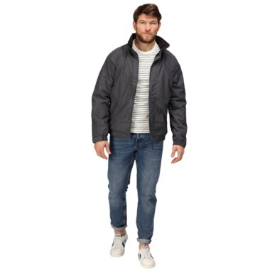 Bunda DOVER BOMBER - pánska -  seal grey/black