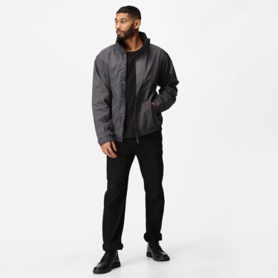 Bunda DOVER BOMBER - pánska -  seal grey/black