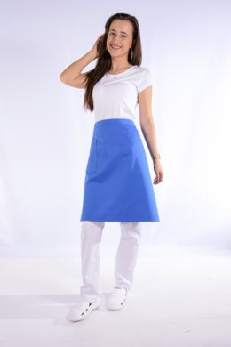 Zástera do pása s vreckom - modrá - VYROBENÉ NA SLOVENSKU