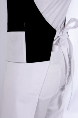 Zástera do pása s vreckom - sivá  - VYROBENÉ NA SLOVENSKU